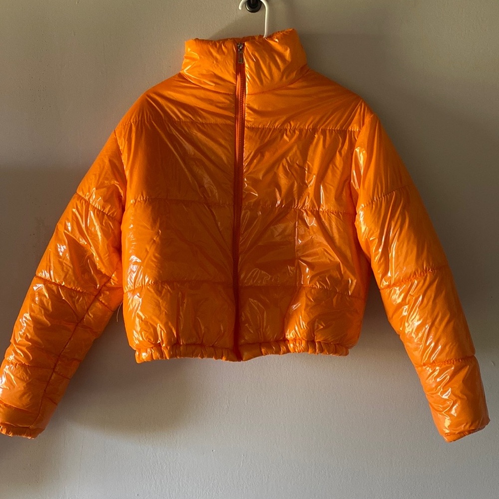 Orange coat jacket